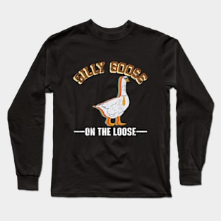 Silly Goose on the loose Vintage Retro Long Sleeve T-Shirt